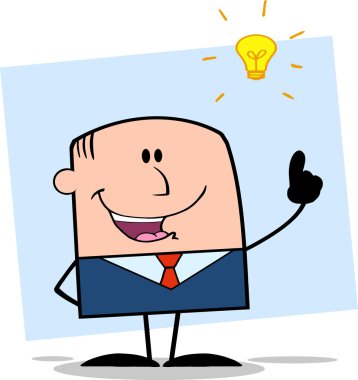 Parlak bir fikir ile işadamı