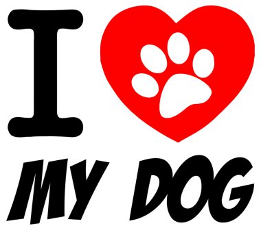 Köpeğimi seviyorum.