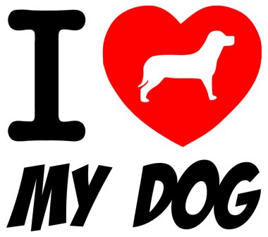 Köpeğimi seviyorum.