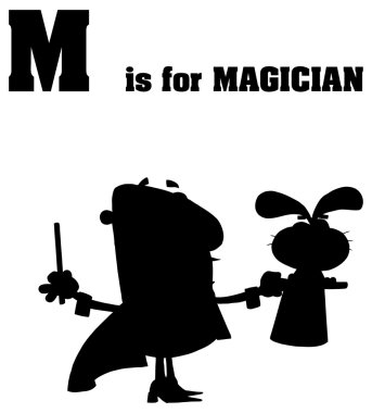 çizgi film sihirbaz ile Alfabe harf M