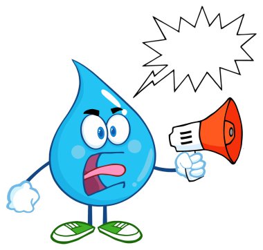 Kızgın su damlası megafon ile