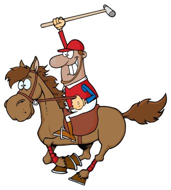 Renkli Polo oyuncusu
