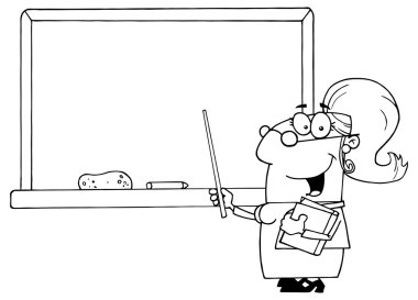 Öğretmen kartı işaretçisiyle