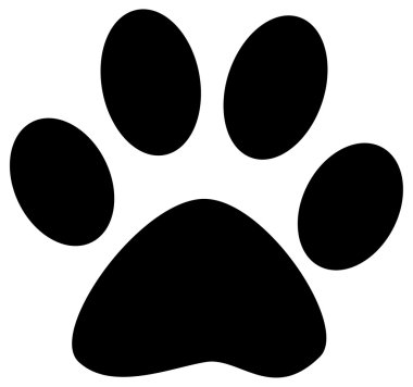 cartoon Paw Print clipart