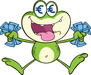 Crazy Frog karakter Euro ile atlama