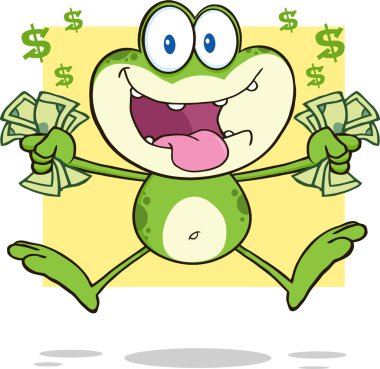 Crazy Frog nakit ile atlama.