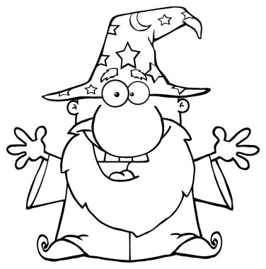 Kollarını açarak Sihirbazı