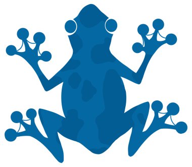 Blue Frog Silhouette clipart