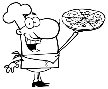 Şef tutar kadar Pizza