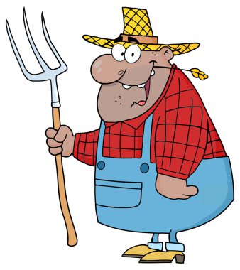 Bir komisyon taşıyan çiftçi adam