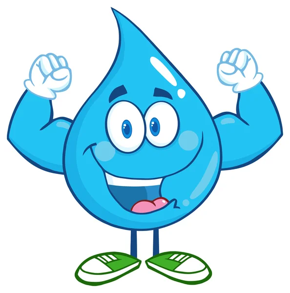 Personaje de dibujos animados gota de agua — Vector de stock