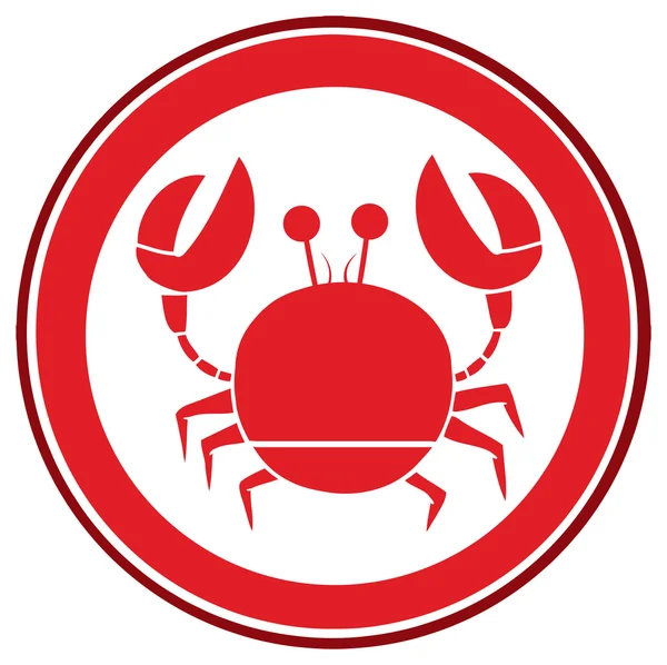 Czerwony krab Logo — Wektor stockowy