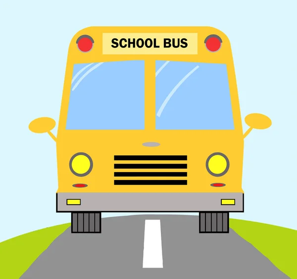 Cartone animato liceo Bus — Vettoriale Stock