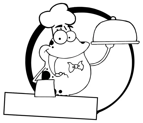 Chef grenouille dessin animé — Image vectorielle
