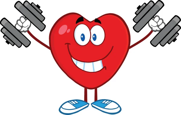 Heart Training met halters. — Stockvector