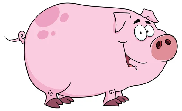 Pig Cartoon Character — Stock Vector