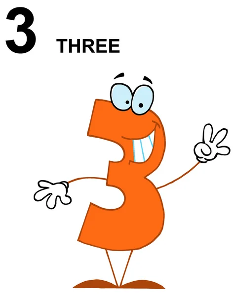 Cartoon Number Three Character U2014 Stock Vector U00a9 Hittoon