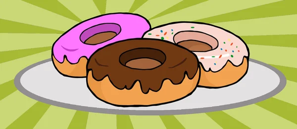 Cartoon Donuts illustration — Stock vektor