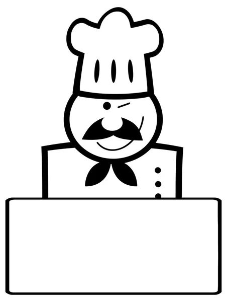 Signo de chef de dibujos animados — Vector de stock