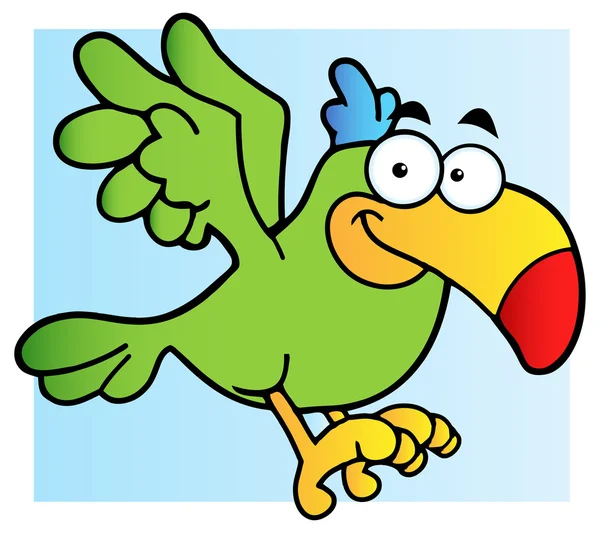 Pássaro de papagaio acenando —  Vetores de Stock