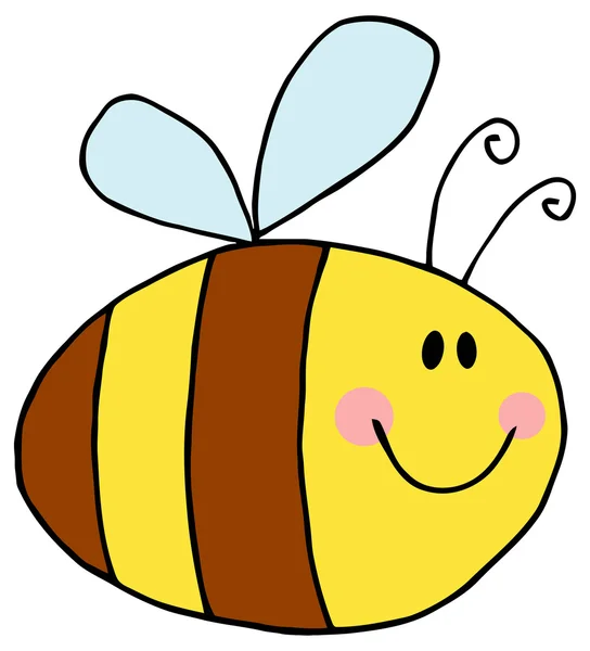 Carácter de abeja voladora — Vector de stock