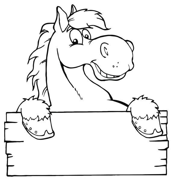 Cartoon Horse personaggio — Vettoriale Stock