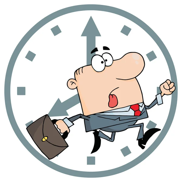 Podnikatel pozdě do práce — Stockový vektor