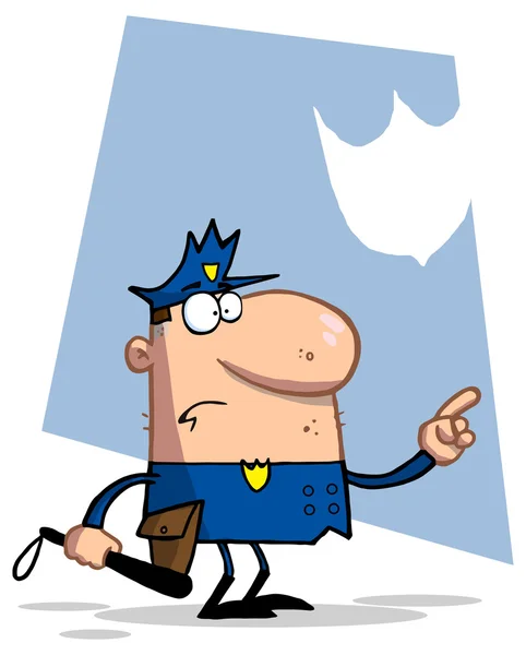 Caráter do policial dos desenhos animados — Vetor de Stock