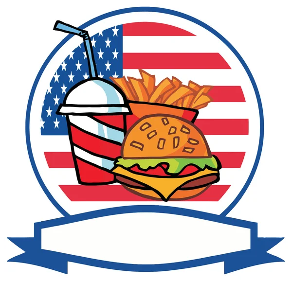 Cheeseburger - fast-food — Stockvector