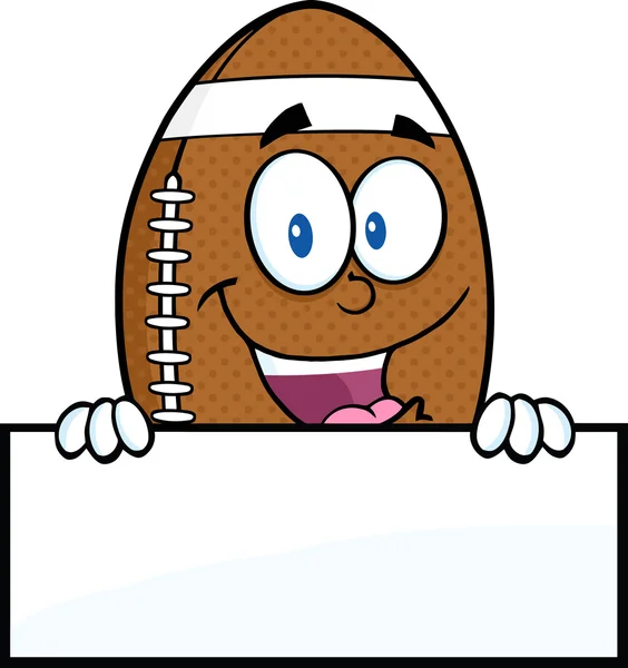 American Football Ball with  Blank Sign — Stock Vector