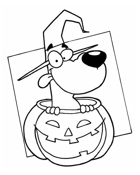 Cartoon halloween hund — Stock vektor