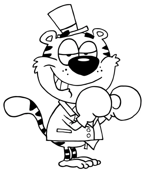 Μπόξερ τίγρη κινουμένων σχεδίων — Διανυσματικό Αρχείο