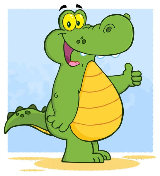 Smiling Alligator Or Crocodile — Stock Vector