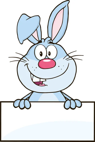 Funny Rabbit Holding A Banner. — Stock Vector