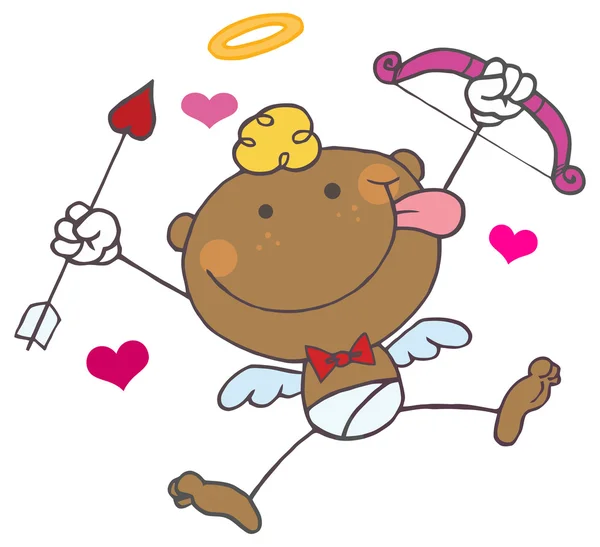 Cupido dos desenhos animados Valentine — Vetor de Stock