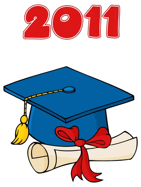 Tapa de Graduado con Diploma 2011 — Vector de stock