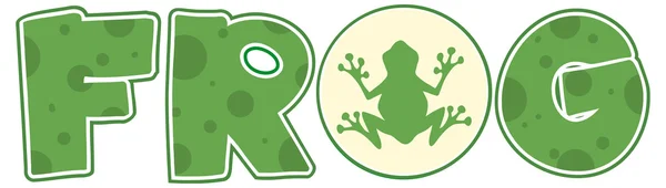 Frog Font Text — Stock Vector