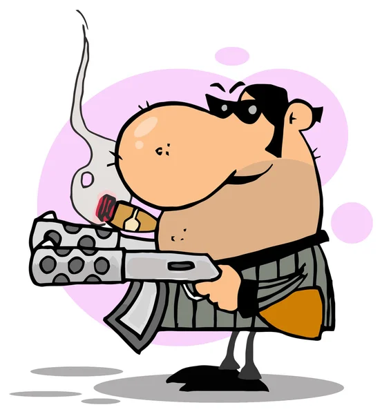 Desene animate Mobster caracter — Vector de stoc