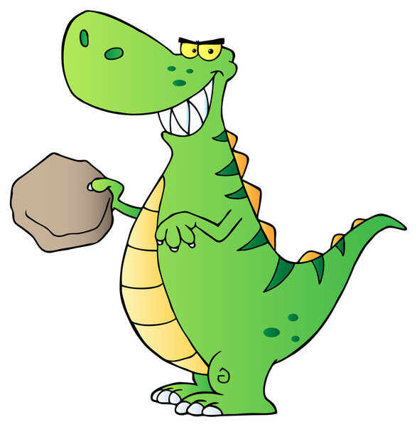 Green Dinosaur Cartoon Character.
