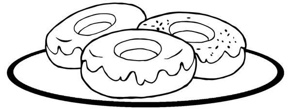 Dibujos animados Donuts ilustración — Archivo Imágenes Vectoriales