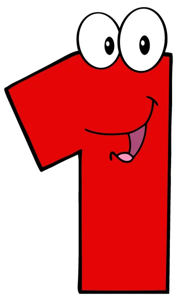 Zeichentrickfigur Nummer eins — Stockvektor