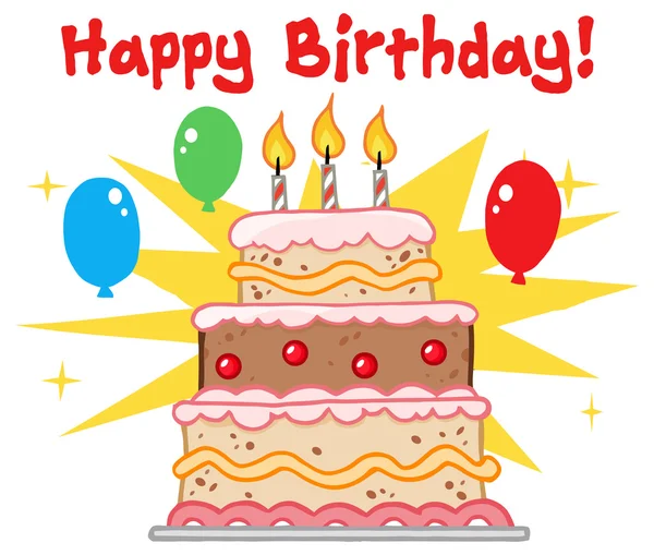 Születésnapi ünnep torta — Stock Vector