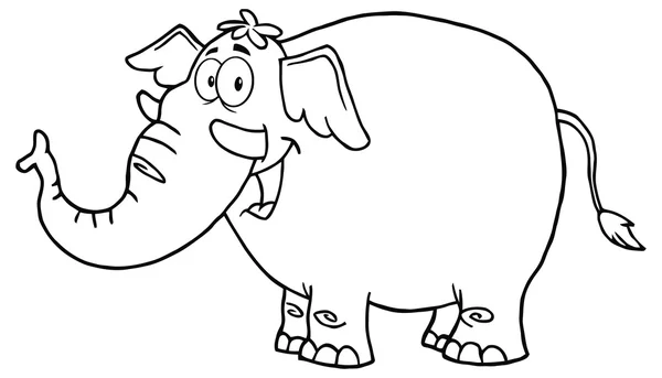 Elefanttecknad karaktär — Stock vektor