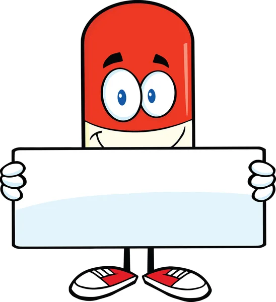 Tablettenkapsel mit einem Banner — Stockvektor