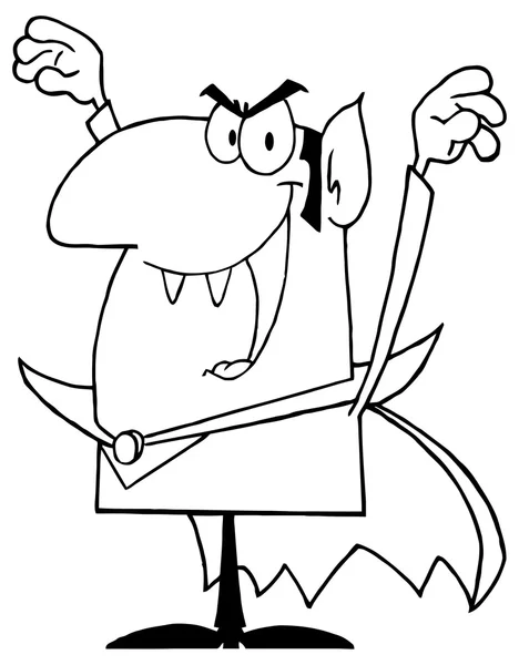 Personagem vampiro desenhos animados — Vetor de Stock