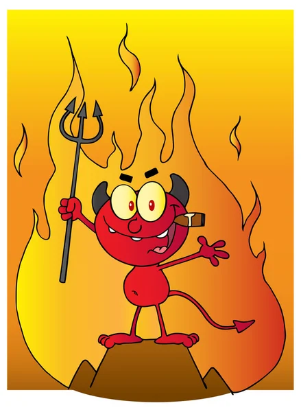 Персонаж Cartoon Devil — стоковый вектор