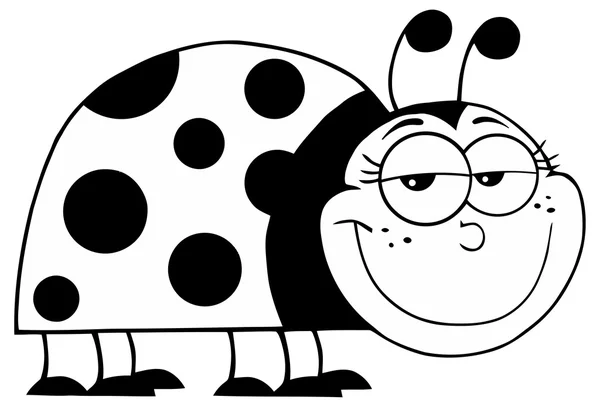 Mariquita mascota personaje de dibujos animados — Archivo Imágenes Vectoriales