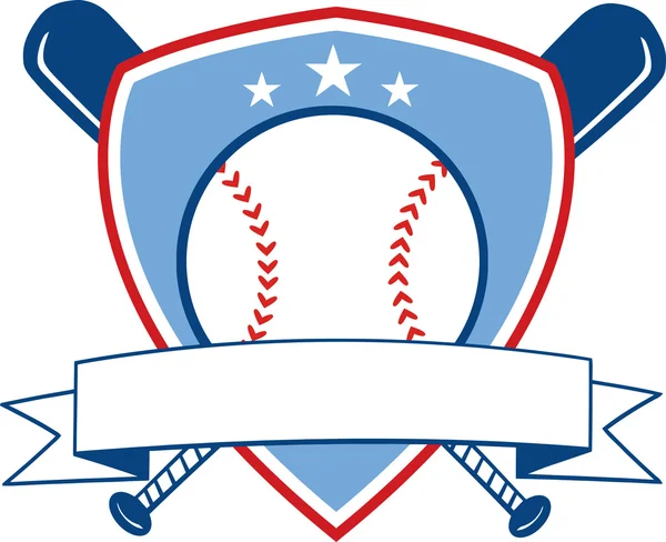 Baseball Shield Banner Design. — Stock Vector