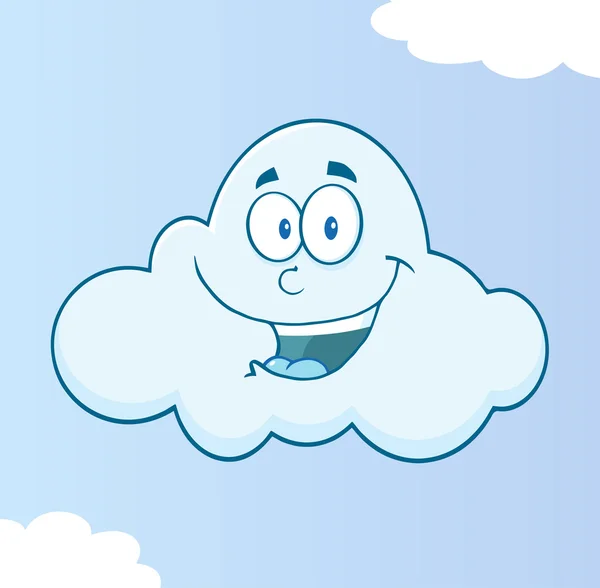 Dessin animé nuage souriant — Image vectorielle