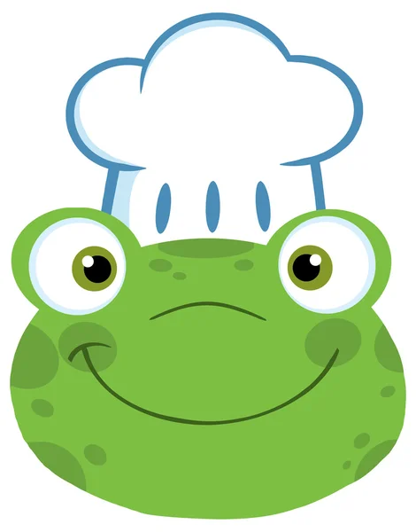 Cute Frog Smiling Head — Stock Vector